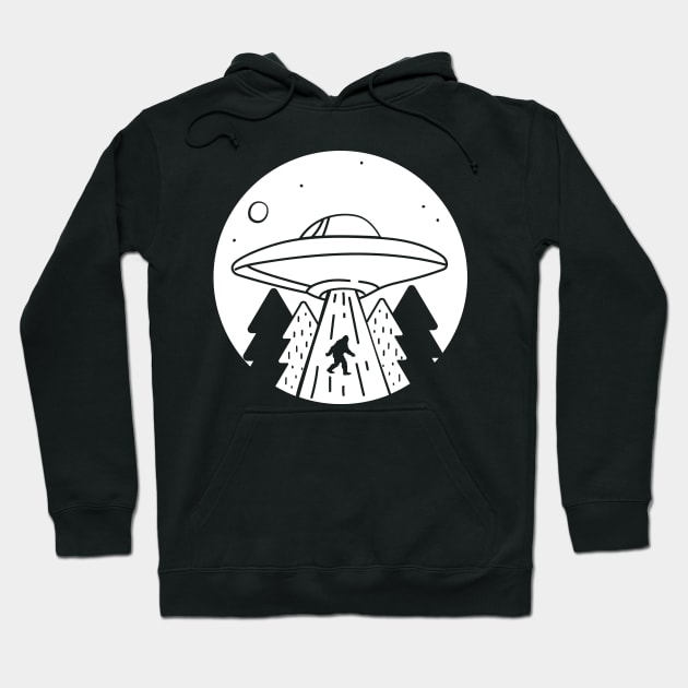 UFO Alien Bigfoot Abduction Conspiracy Theory Hoodie by UNDERGROUNDROOTS